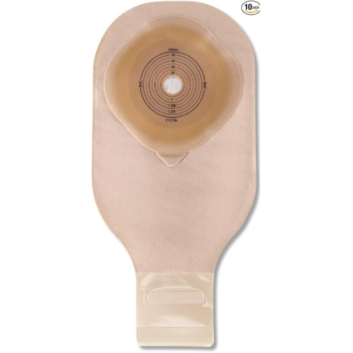 Premier Ostomy Pouch Drainable One-Piece System 12"L 1pc System Beige 8901, 10 Ct